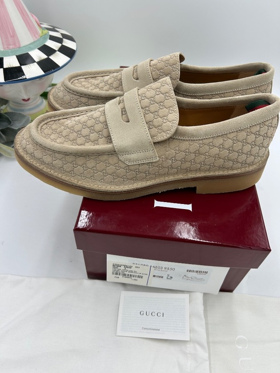 Men’s Gucci Suede Web Loafers.  Size 9/fits 9.5 US. Made in Italy. main image 9
